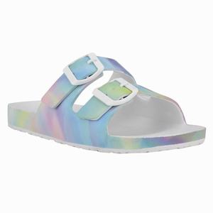 Nine West Splash Flat Slides - Blue - Ireland (JE4602531)